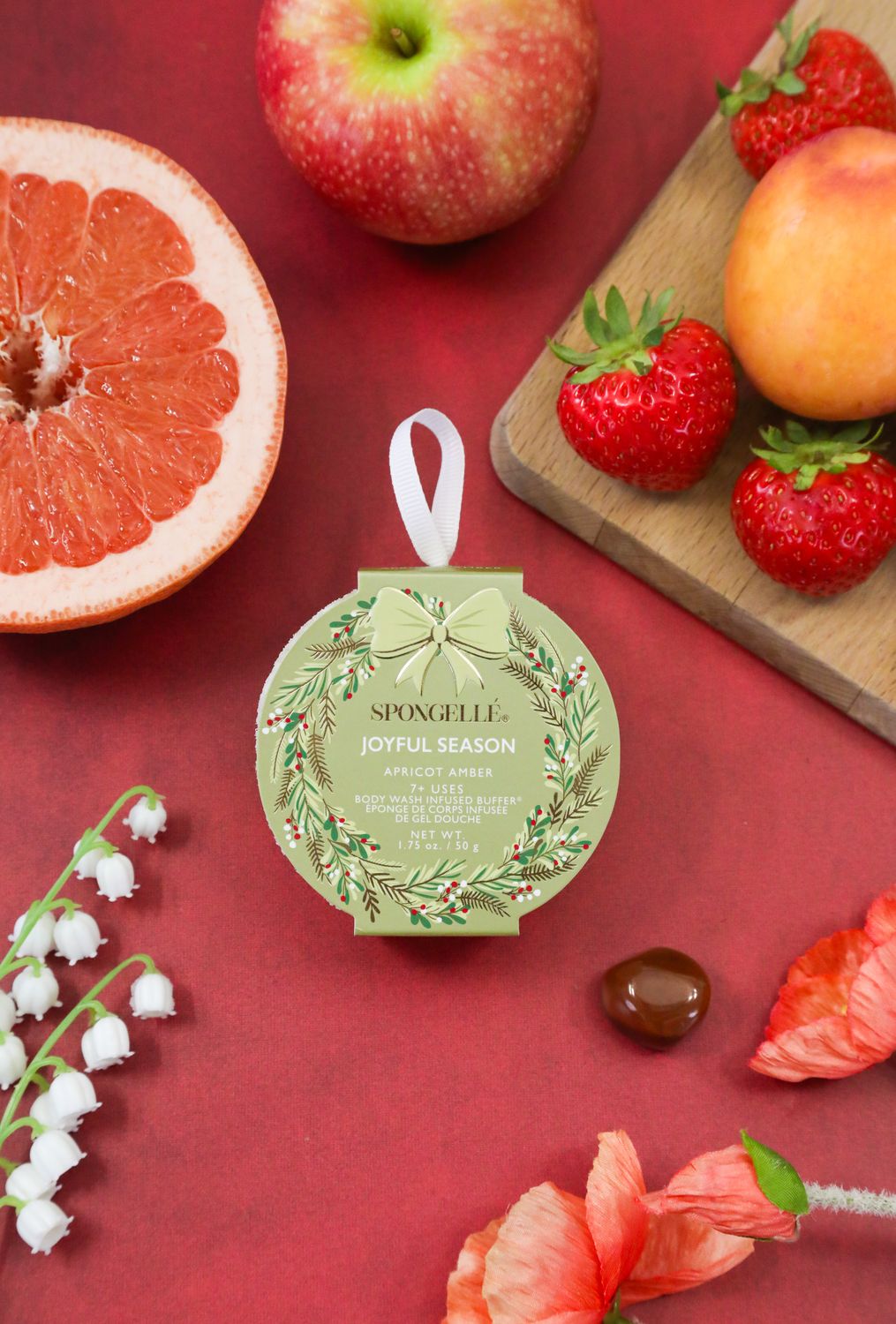 Joyful Season Wreath Apricot Amber